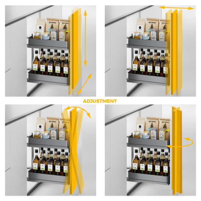 Cos Jolly Harmony cu suport si inchidere amortizata, pentru corp de 300 mm, inaltime 700 mm, finisaj antracit [17]