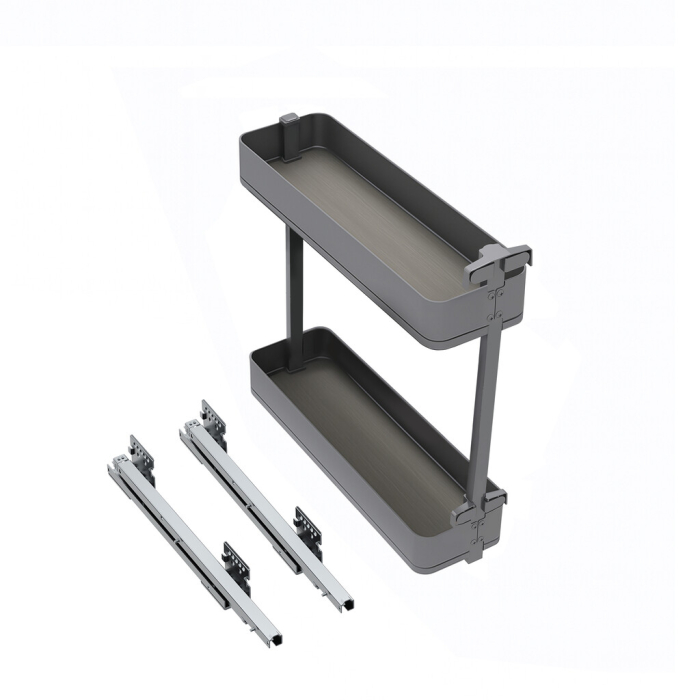 Cos Jolly Harmony pentru sticle si condimente, cu inchidere amortizata, corp 200 mm, inaltime 700 mm, finisaj antracit [12]