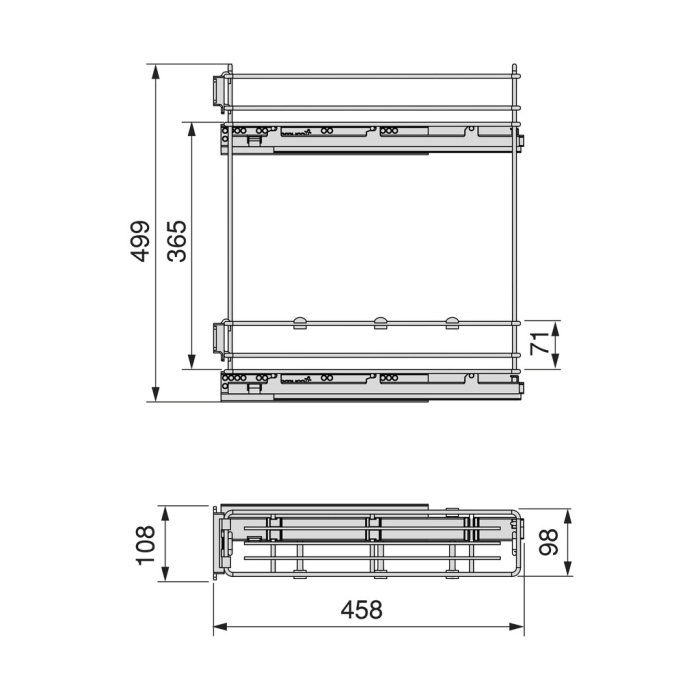 Cos Jolly lateral pentru bucatarie SupraMax, cu amortizare, corp 150 mm [3]