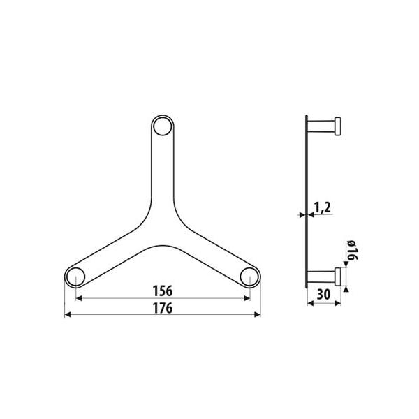 Cuier metalic negru structurat WS106-L2 [4]