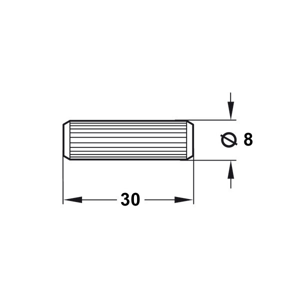 Diblu lemn Ø 8x30 mm (50 Buc/punga) [2]