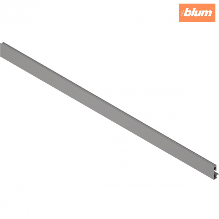 Front din aluminiu, Cu canelură pentru elementul de inserţie, KB=1200 mm, pentru debitat, pentru MERIVOBOX, finisaj gri indiu mat ZV4.1042NN [1]