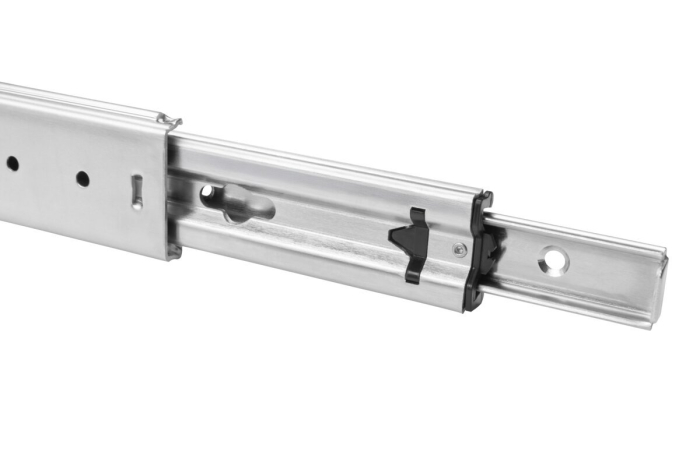 Glisiera cu bile, extragere totala si amortizor 700 mm, H=53 mm, capacitate incarcare 100 Kg [4]
