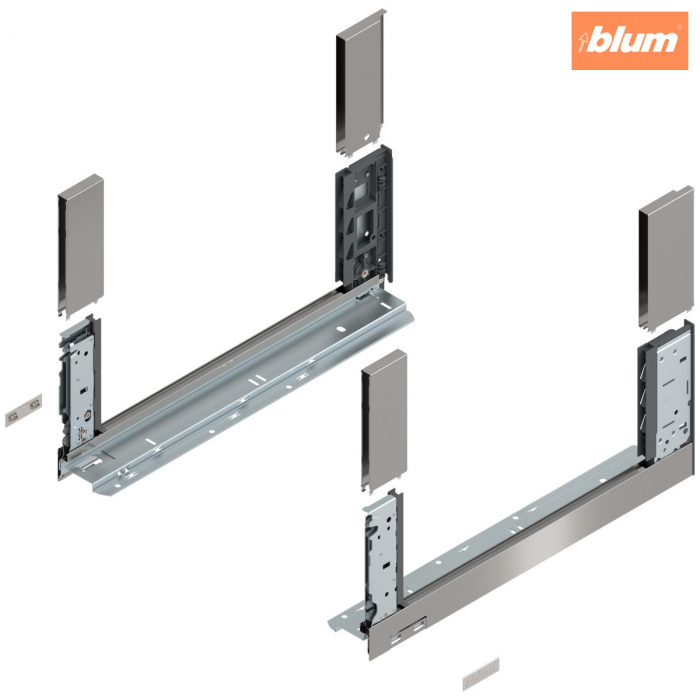 Laterală de sertar LEGRABOX free, Înălţime C (177 mm), NL=450 mm, dreapta+stânga, pentru LEGRABOX free, finisaj inox periat-lăcuit 780C4502I [1]
