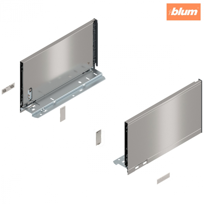 Laterală de sertar LEGRABOX, Înălţime C (177 mm), NL=300 mm, dreapta+stânga, pentru LEGRABOX pure, finisaj inox periat-lăcuit 770C3002I [1]