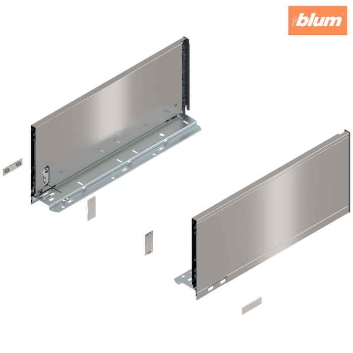 Laterală de sertar LEGRABOX, Înălţime C (177 mm), NL=400 mm, dreapta+stânga, pentru LEGRABOX pure, finisaj inox periat-lăcuit 770C4002I [1]