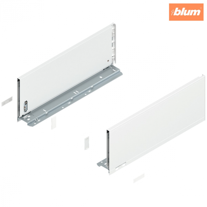 Laterală de sertar LEGRABOX, Înălţime C (177 mm), NL=450 mm, dreapta+stânga, pentru LEGRABOX pure, finisaj alb-mătase mat 770C4502S [1]