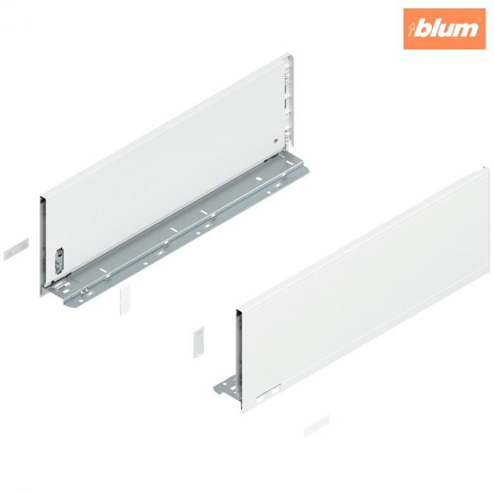 Laterală de sertar LEGRABOX, Înălţime C (177 mm), NL=500 mm, dreapta+stânga, pentru LEGRABOX pure, finisaj alb-mătase mat 770C5002S [1]