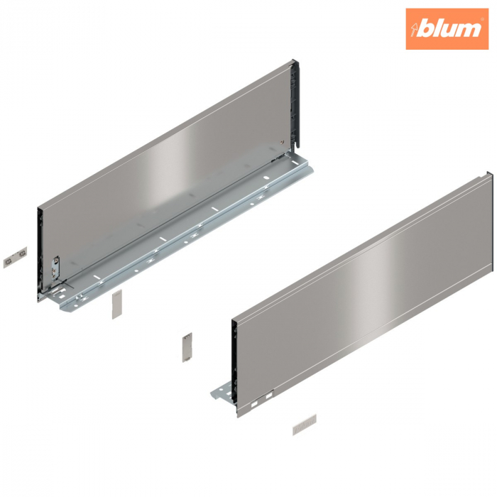 Laterală de sertar LEGRABOX, Înălţime C (177 mm), NL=550 mm, dreapta+stânga, pentru LEGRABOX pure, finisaj inox periat-lăcuit 770C5502I [1]
