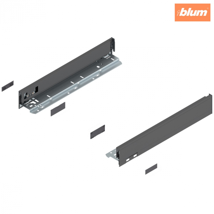 Laterală de sertar LEGRABOX, Înălţime N (66.5 mm), NL=400 mm, dreapta+stânga, pentru LEGRABOX pure, finisaj gri-orion mat 770N4002S [1]