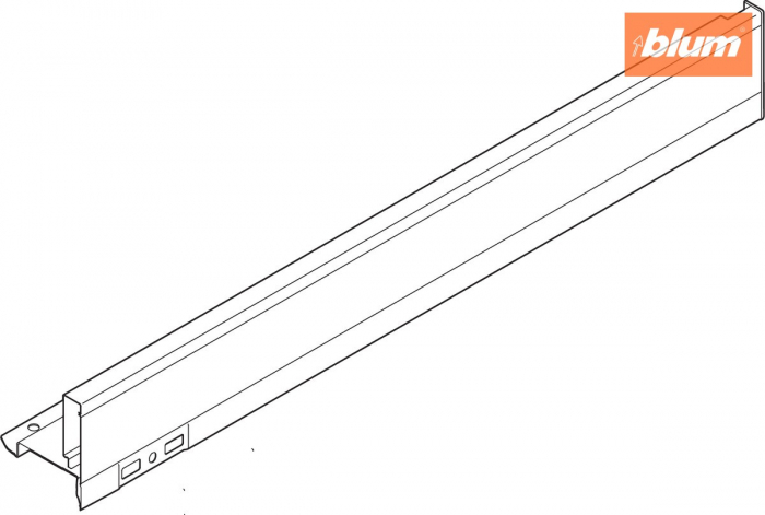 Laterală de sertar LEGRABOX, Înălţime N (66.5 mm), NL=450 mm, dreapta+stânga, pentru LEGRABOX pure, finisaj inox periat-lăcuit 770N4502I [2]