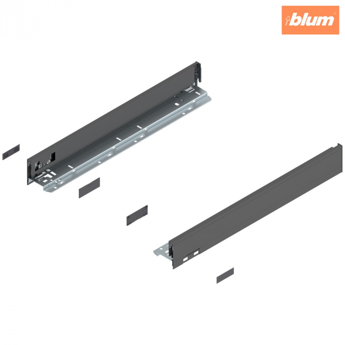 Laterală de sertar LEGRABOX, Înălţime N (66.5 mm), NL=500 mm, dreapta+stânga, pentru LEGRABOX pure, finisaj gri-orion mat 770N5002S [1]