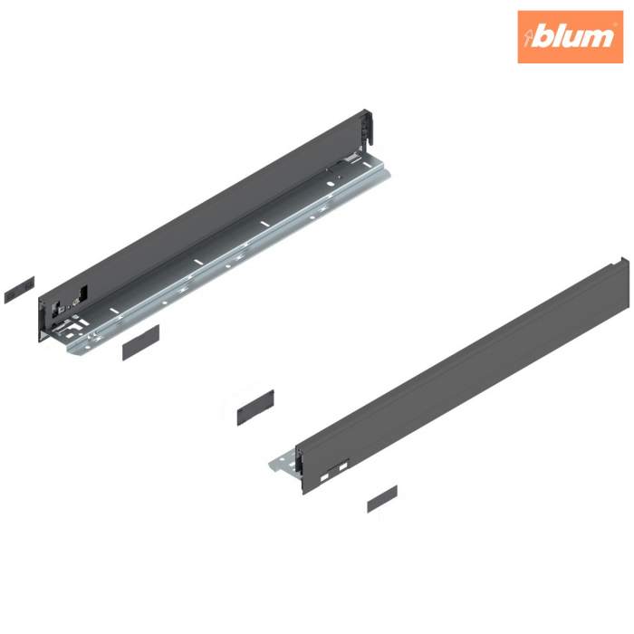 Laterală de sertar LEGRABOX, Înălţime N (66.5 mm), NL=550 mm, dreapta+stânga, pentru LEGRABOX pure, finisaj gri-orion mat 770N5502S [1]
