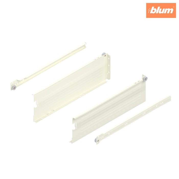 Laterală din oţel METABOX,  K (118 mm),  Extragere parţială, 25 kg, NL=400 mm, Versiune cu gheare, stânga/dreapta, finisaj R9001 albcrem 320K4000C15MX [1]