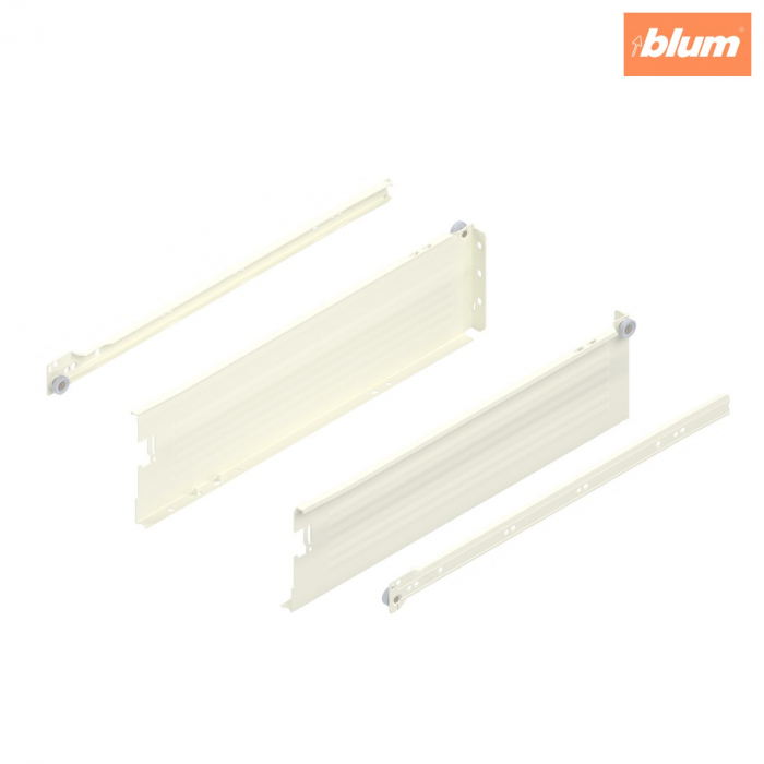 Laterală din oţel METABOX,  K (118 mm),  Extragere parţială, 25 kg, NL=450 mm, Versiune cu gheare, stânga/dreapta, finisaj R9001 albcrem 320K4500C15MX [1]