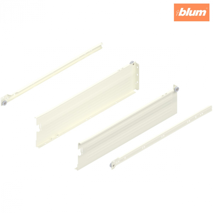 Laterală din oţel METABOX,  K (118 mm),  Extragere parţială, 25 kg, NL=500 mm, Versiune cu gheare, stânga/dreapta, finisaj R9001 albcrem 320K5000C15MX [1]