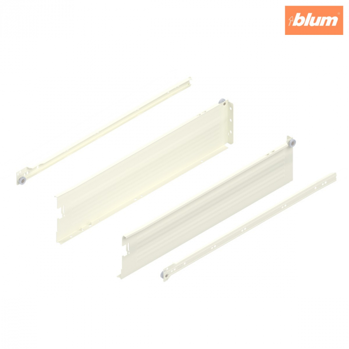 Laterală din oţel METABOX,  K (118 mm),  Extragere parţială, 25 kg, NL=550 mm, Versiune cu gheare, stânga/dreapta, finisaj R9001 albcrem 320K5500C15MX [1]