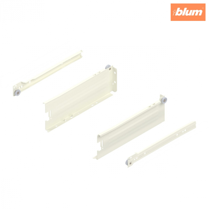 Laterală din oţel METABOX,  M (86 mm),  Extragere parţială, 25 kg, NL=270 mm, Versiune cu gheare, stânga/dreapta, finisaj R9001 albcrem 320M2700C15MX [1]