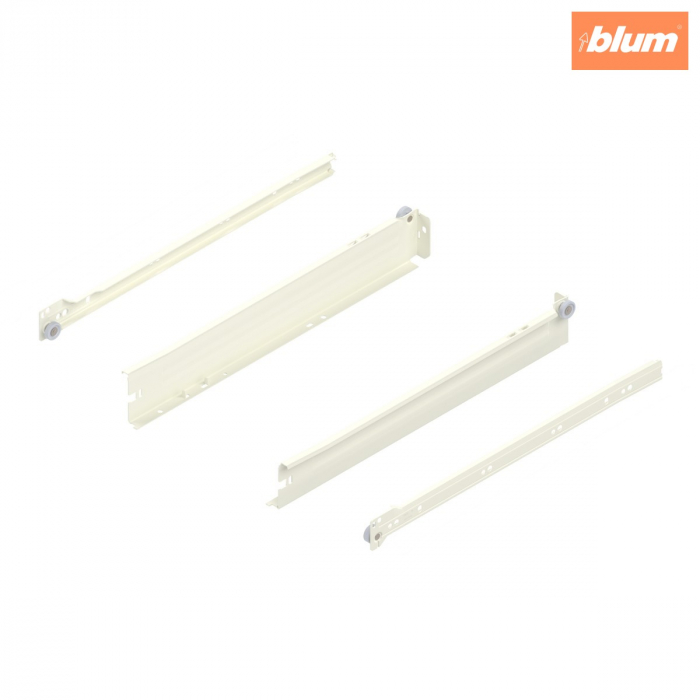 Laterală din oţel METABOX,  N (54 mm),  Extragere parţială, 25 kg, NL=400 mm, Versiune cu gheare, stânga/dreapta, finisaj R9001 albcrem 320N4000C15MX [1]