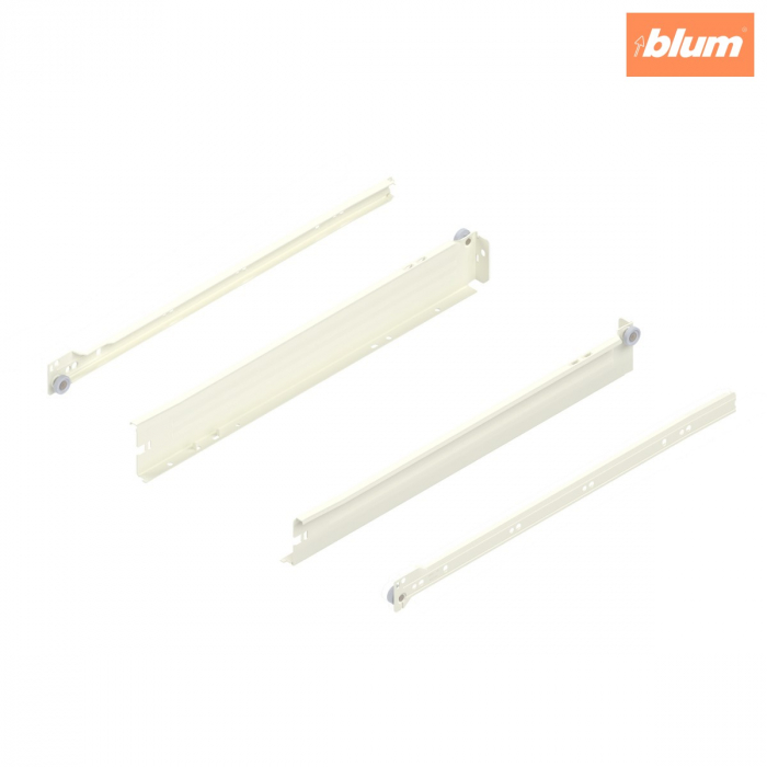 Laterală din oţel METABOX,  N (54 mm),  Extragere parţială, 25 kg, NL=450 mm, Versiune cu gheare, stânga/dreapta, finisaj R9001 albcrem 320N4500C15MX [1]
