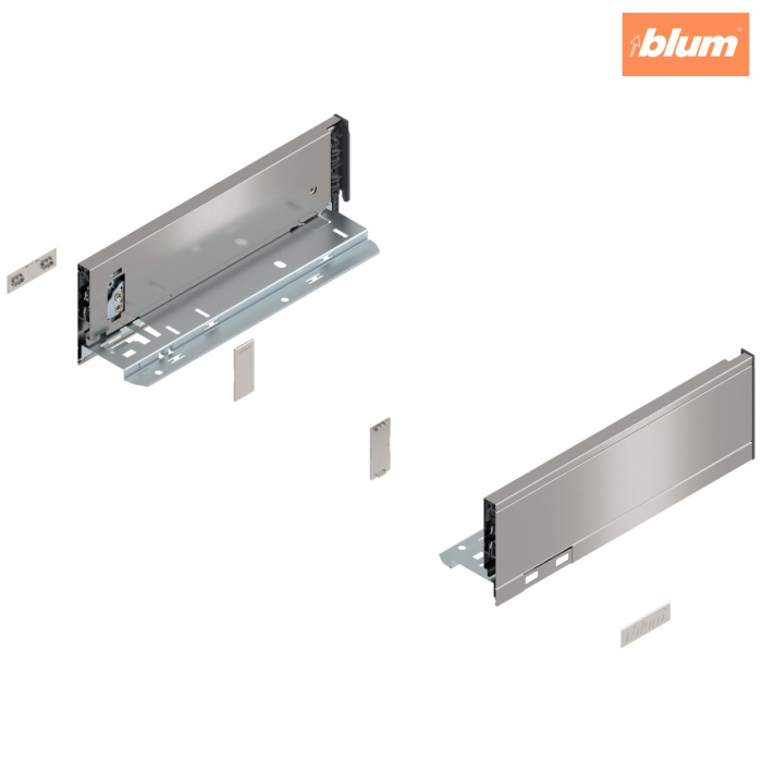 Laterală LEGRABOX, Înălţime M (90.5 mm), NL=270 mm, dreapta+stânga, pentru LEGRABOX pure, finisaj inox periat-lăcuit 770M2702I [1]