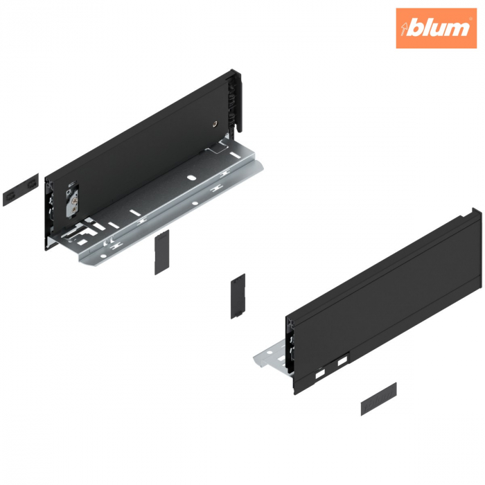 Laterală LEGRABOX, Înălţime M (90.5 mm), NL=270 mm, dreapta+stânga, pentru LEGRABOX pure, finisaj negru-carbon mat 770M2702S [1]