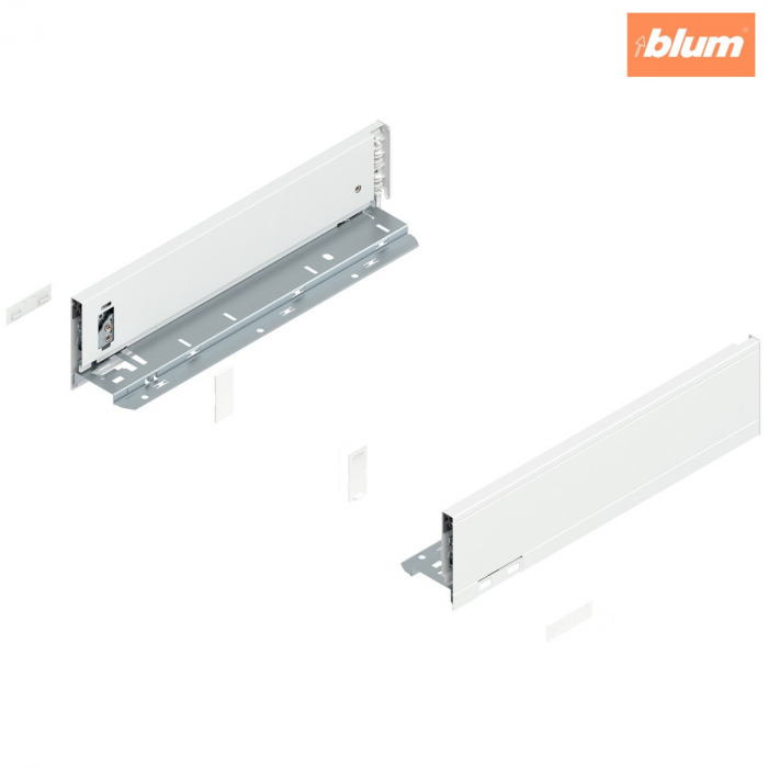 Laterală LEGRABOX, Înălţime M (90.5 mm), NL=350 mm, dreapta+stânga, pentru LEGRABOX pure, finisaj alb-mătase mat 770M3502S [1]