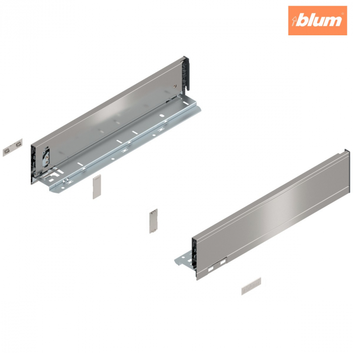 Laterală LEGRABOX, Înălţime M (90.5 mm), NL=400 mm, dreapta+stânga, pentru LEGRABOX pure, finisaj inox periat-lăcuit 770M4002I [1]