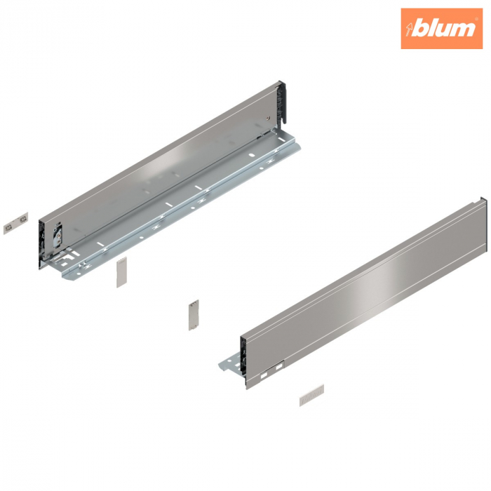 Laterală LEGRABOX, Înălţime M (90.5 mm), NL=500 mm, dreapta+stânga, pentru LEGRABOX pure, finisaj inox periat-lăcuit 770M5002I [1]