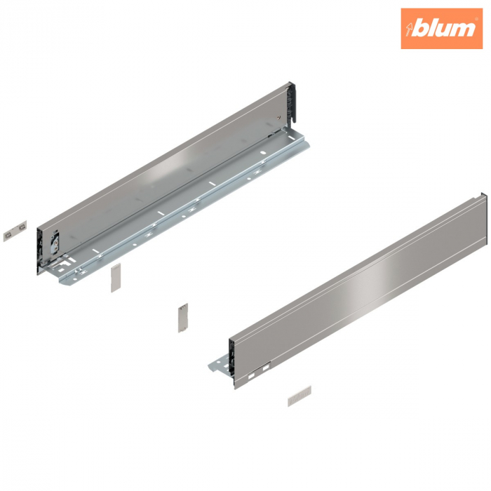 Laterală LEGRABOX, Înălţime M (90.5 mm), NL=550 mm, dreapta+stânga, pentru LEGRABOX pure, finisaj inox periat-lăcuit 770M5502I [1]