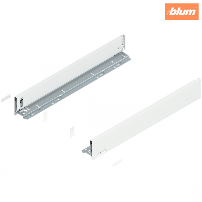 Laterală LEGRABOX, Înălţime M (90.5 mm), NL=600 mm, dreapta+stânga, pentru LEGRABOX pure, finisaj alb-mătase mat 770M6002S [1]