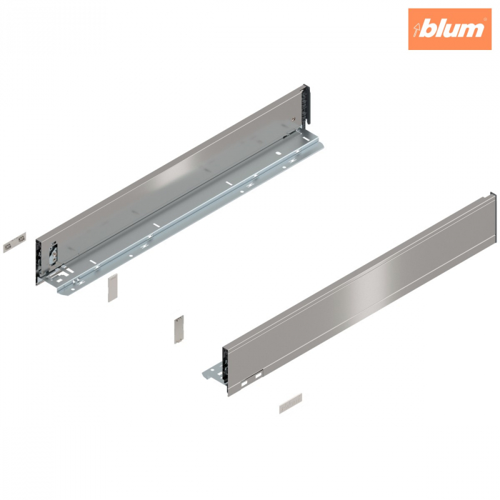 Laterală LEGRABOX, Înălţime M (90.5 mm), NL=600 mm, dreapta+stânga, pentru LEGRABOX pure, finisaj inox periat-lăcuit 770M6002I [1]