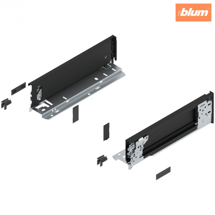 Laterală LEGRABOX (interior), Înălţime M (90.5 mm), NL=300 mm, dreapta+stânga, pentru LEGRABOX pure, finisaj negru-carbon mat 770M3001S [1]