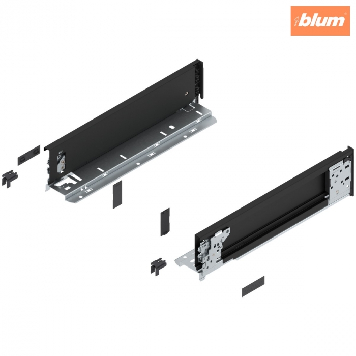 Laterală LEGRABOX (interior), Înălţime M (90.5 mm), NL=350 mm, dreapta+stânga, pentru LEGRABOX pure, finisaj negru-carbon mat 770M3501S [1]