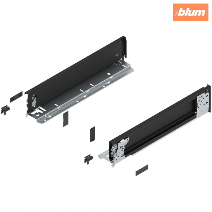 Laterală LEGRABOX (interior), Înălţime M (90.5 mm), NL=400 mm, dreapta+stânga, pentru LEGRABOX pure, finisaj negru-carbon mat 770M4001S [1]