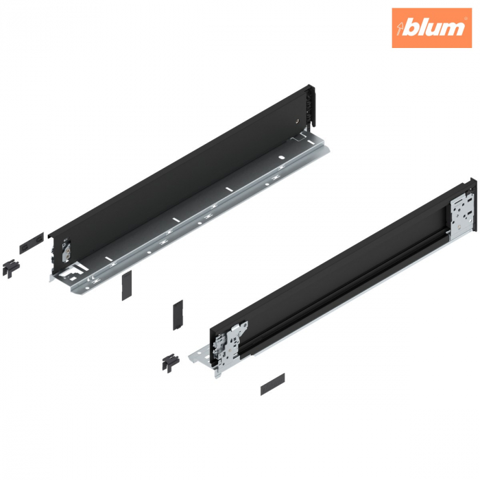 Laterală LEGRABOX (interior), Înălţime M (90.5 mm), NL=550 mm, dreapta+stânga, pentru LEGRABOX pure, finisaj negru-carbon mat 770M5501S [1]