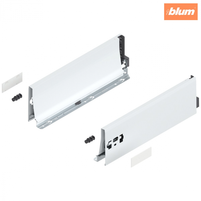 Laterală TANDEMBOX, Înălţime K (115.6 mm), NL=350 mm, dreapta+stânga, pentru TANDEMBOX antaro, finisaj în culoare "Seidenweiss" (alb sidefat) 378K3502SA [1]