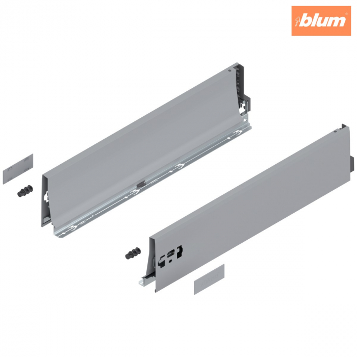 Laterală TANDEMBOX, Înălţime K (115.6 mm), NL=500 mm, dreapta+stânga, pentru TANDEMBOX antaro, finisaj R9006 gri aluminiu 378K5002SA [1]