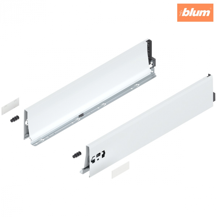 Laterală TANDEMBOX, Înălţime K (115.6 mm), NL=550 mm, dreapta+stânga, pentru TANDEMBOX antaro, finisaj în culoare "Seidenweiss" (alb sidefat) 378K5502SA [1]