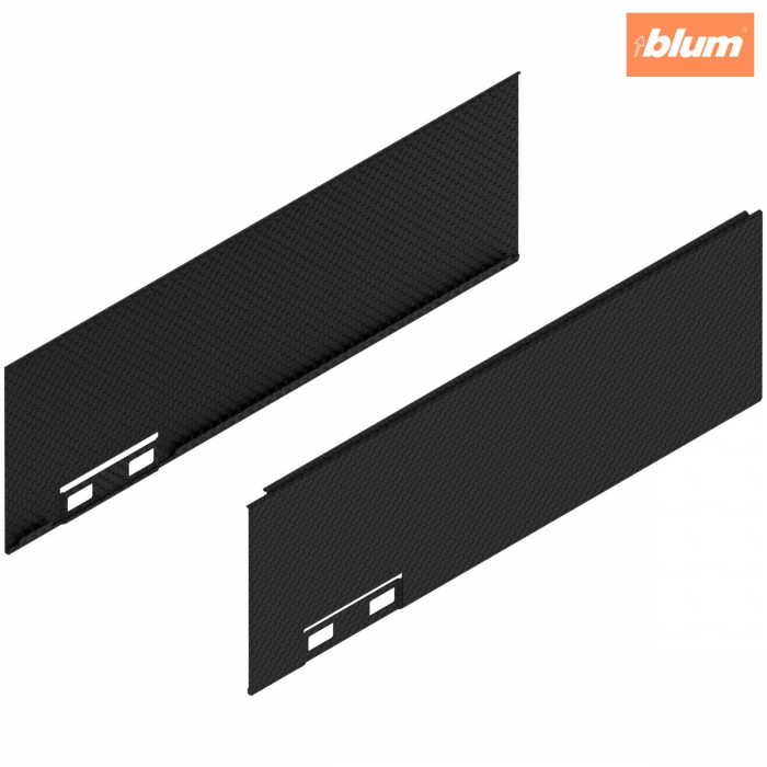 LEGRABOX Element decorativ, Înălţime M (90.5 mm), NL=270 mm, dreapta+stânga, finisaj negr.carb./asp.carb. 770M270ASGCZ [1]