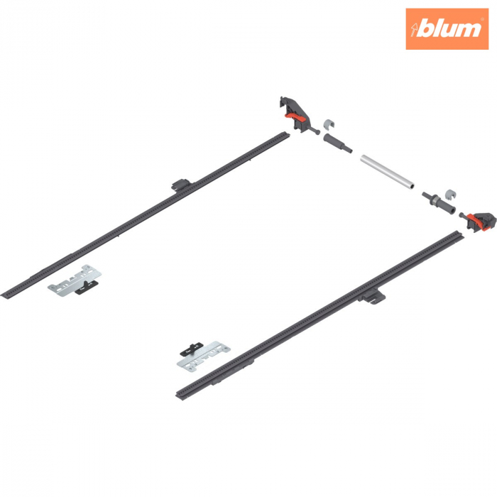 MERIVOBOX Mecanism de stabilizare laterală, NL=650 mm, KB=1400 mm, Extensie totală, pentru debitat, finisaj R7037 gri închis ZS4.650MU [1]