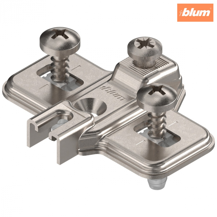 MODUL Plăcuţă de montaj, în cruce, 0 mm, oţel, Cu diblu expandabil EXPANDO, reglaj pe înălţime: Gaură alungită, finisaj nichelat 194E6100.EDDUEPL [1]