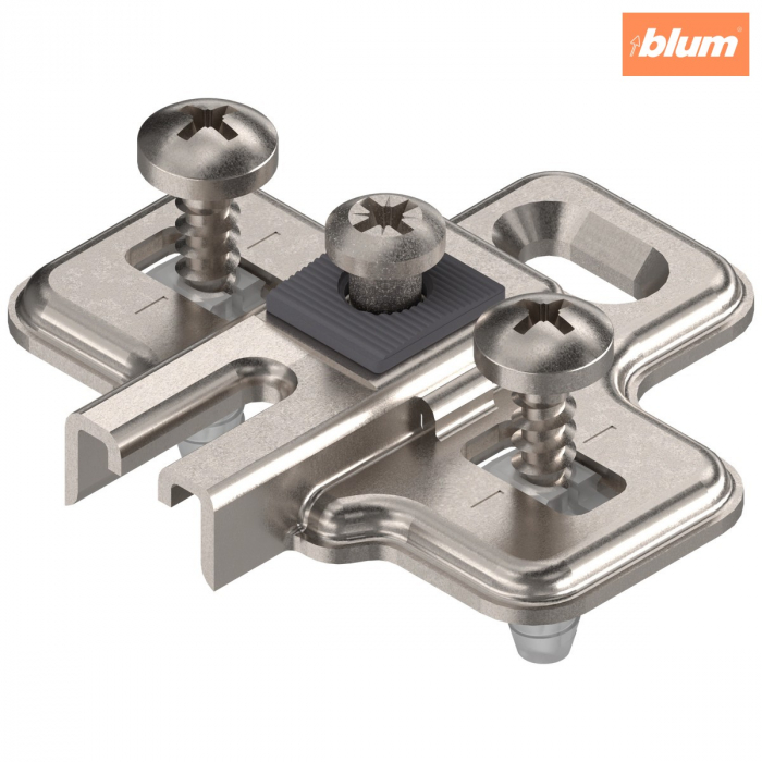 MODUL Plăcuţă de montaj, în cruce, 0 mm, oţel, Cu diblu expandabil EXPANDO, reglaj pe înălţime: Gaură alungită, finisaj nichelat 194K6100E [1]