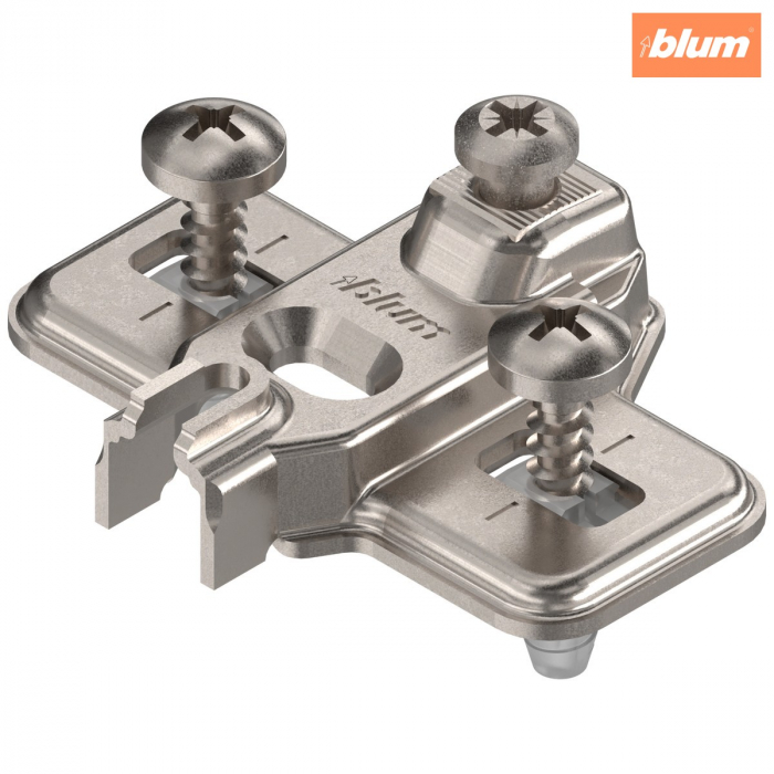 MODUL Plăcuţă de montaj, în cruce, 3 mm, oţel, Cu diblu expandabil EXPANDO, reglaj pe înălţime: Gaură alungită, finisaj nichelat 194E6130.EDDUEPL [1]