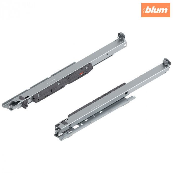 MOVENTO cu BLUMOTION S, Extragere totală, Glisare, 40 kg, NL=500 mm, pt cuplaj, Montare fund corp, stânga/dreapta, finisaj zincat 760H5000SU [1]