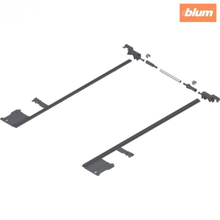 MOVENTO Mecanism de stabilizare laterală, NL=600 mm, KB=1400 mm, Extensie totală, pentru debitat, finisaj R7037 gri închis ZS7M600MU [1]