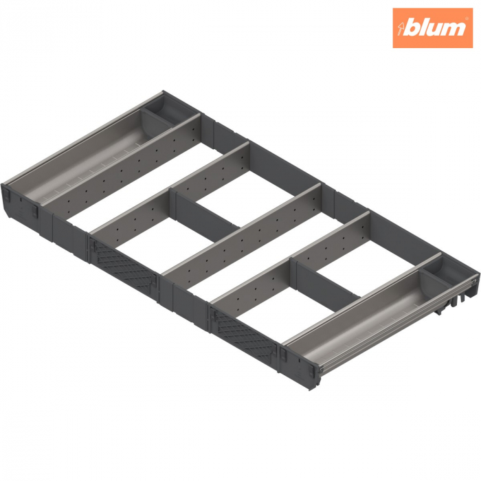 ORGA-LINE Set combinat (cu ocupare completă), pentru TANDEMBOX Sertar, NL=450 mm, KB=900 mm, finisaj inox-periat/gri închis ZSI.90VUI4 [1]