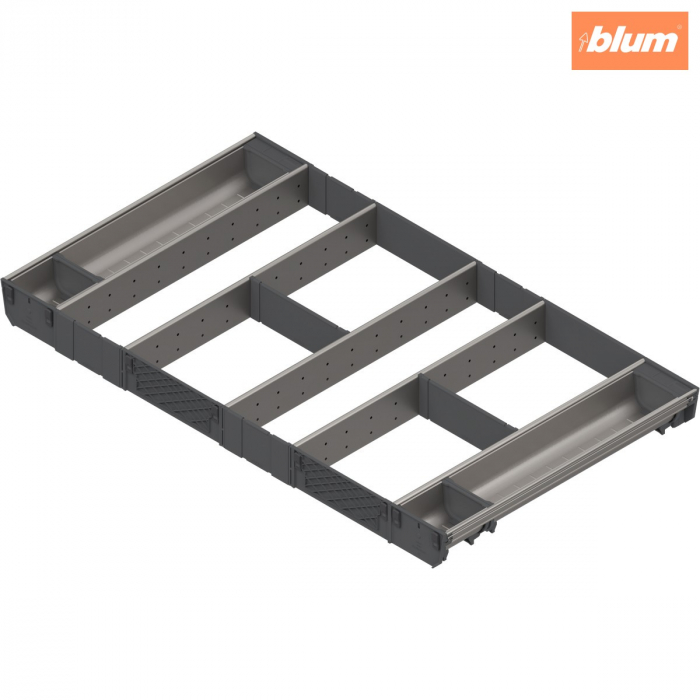 ORGA-LINE Set combinat (cu ocupare completă), pentru TANDEMBOX Sertar, NL=500 mm, KB=900 mm, finisaj inox-periat/gri închis ZSI.90VUI6 [1]