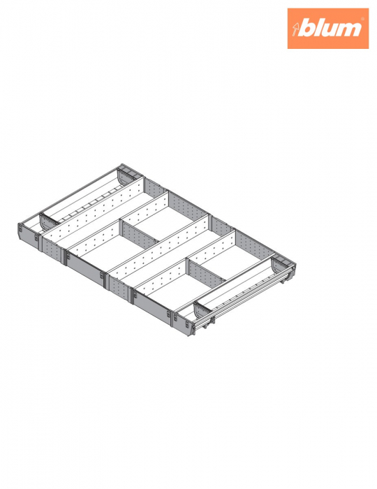 ORGA-LINE Set combinat (cu ocupare completă), pentru TANDEMBOX Sertar, NL=500 mm, KB=900 mm, finisaj inox-periat/gri închis ZSI.90VUI6 [2]