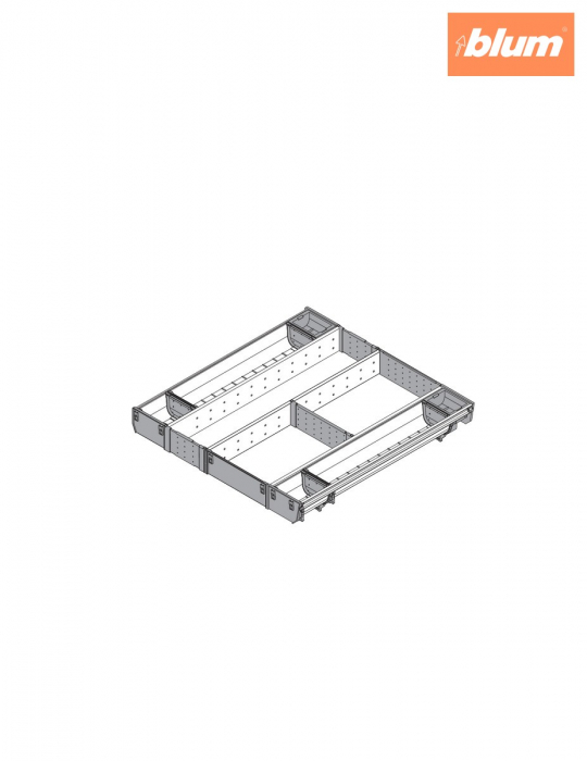 ORGA-LINE Set combinat (cu ocupare completă), pentru TANDEMBOX Sertar, NL=550 mm, KB=600 mm, finisaj inox-periat/gri închis ZSI.60VUI7 [2]
